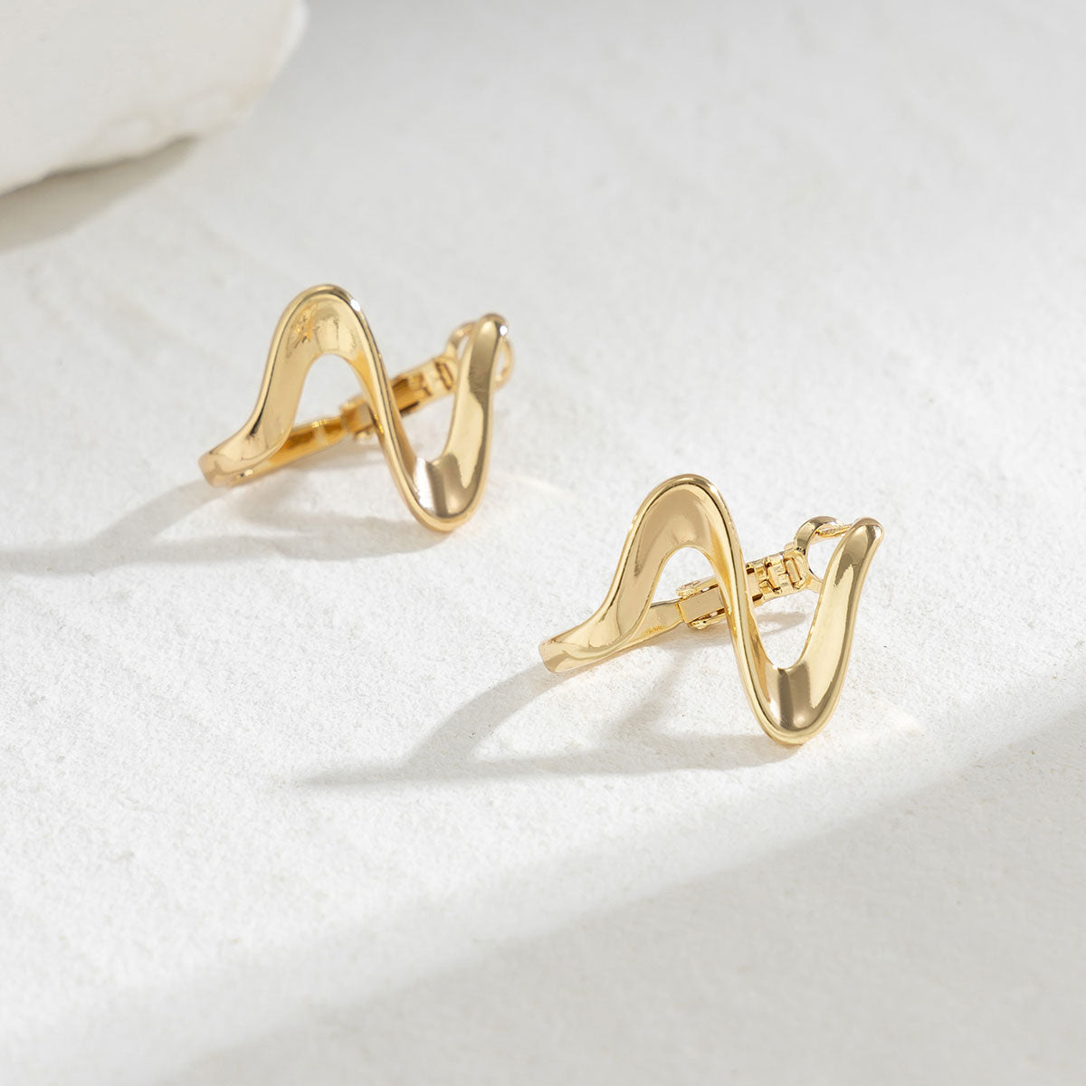 Wave Oorbellen | 18K Goud