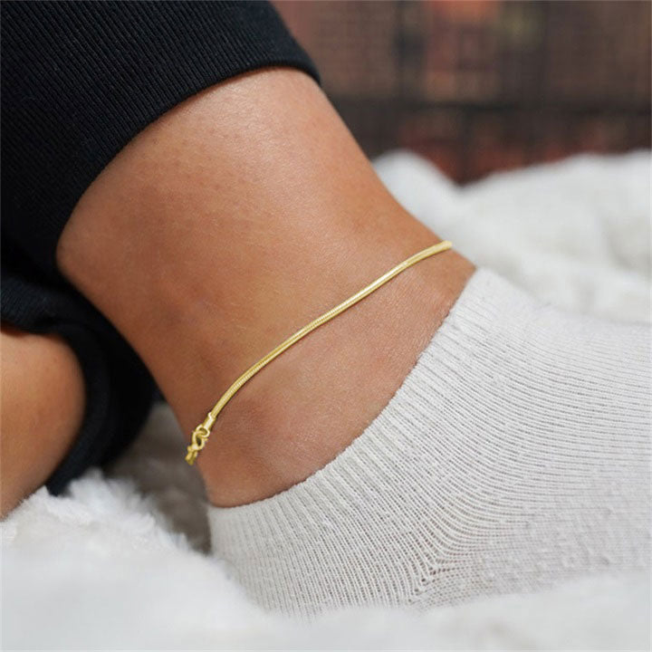 Rosa enkelbandje | 18K Goud 1.5mm