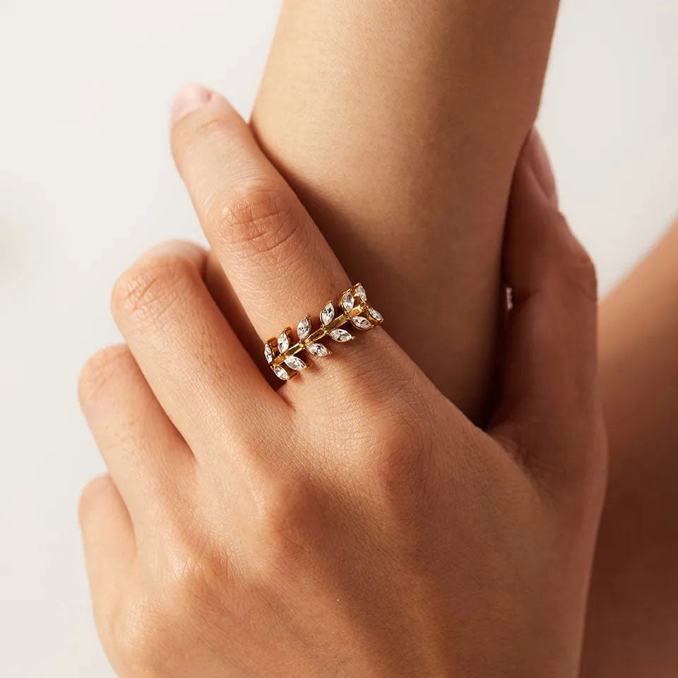 Zirconia Ring | 18K Goud