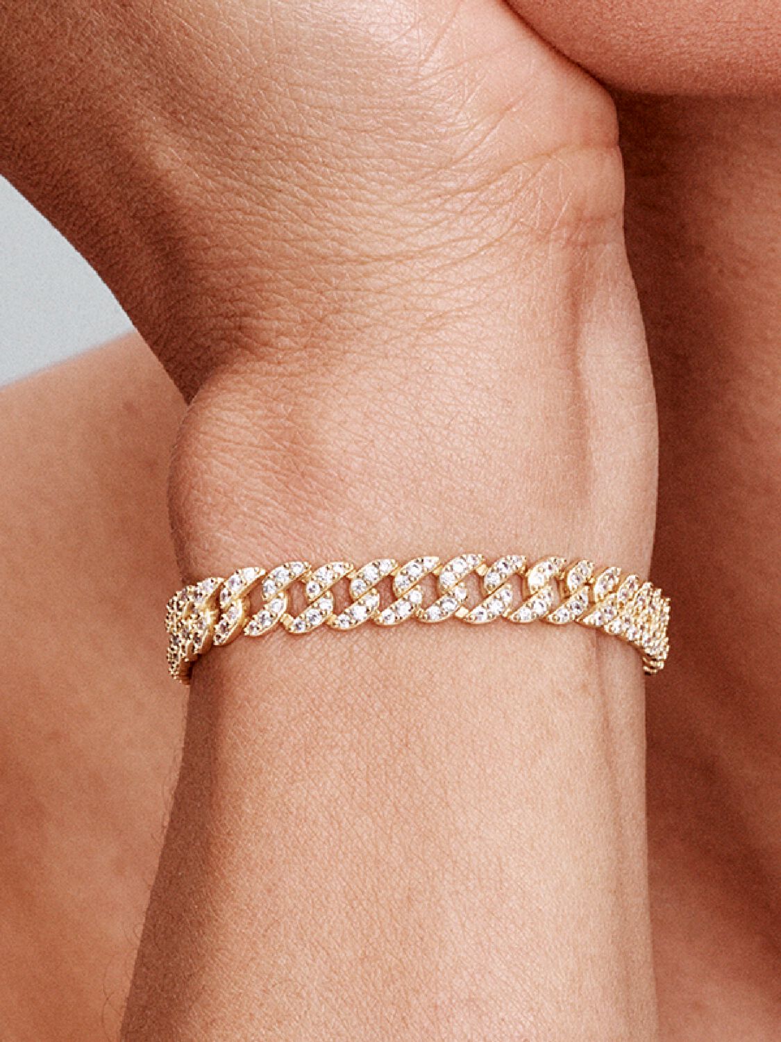 Rosa Cuban armband | 18k Goud