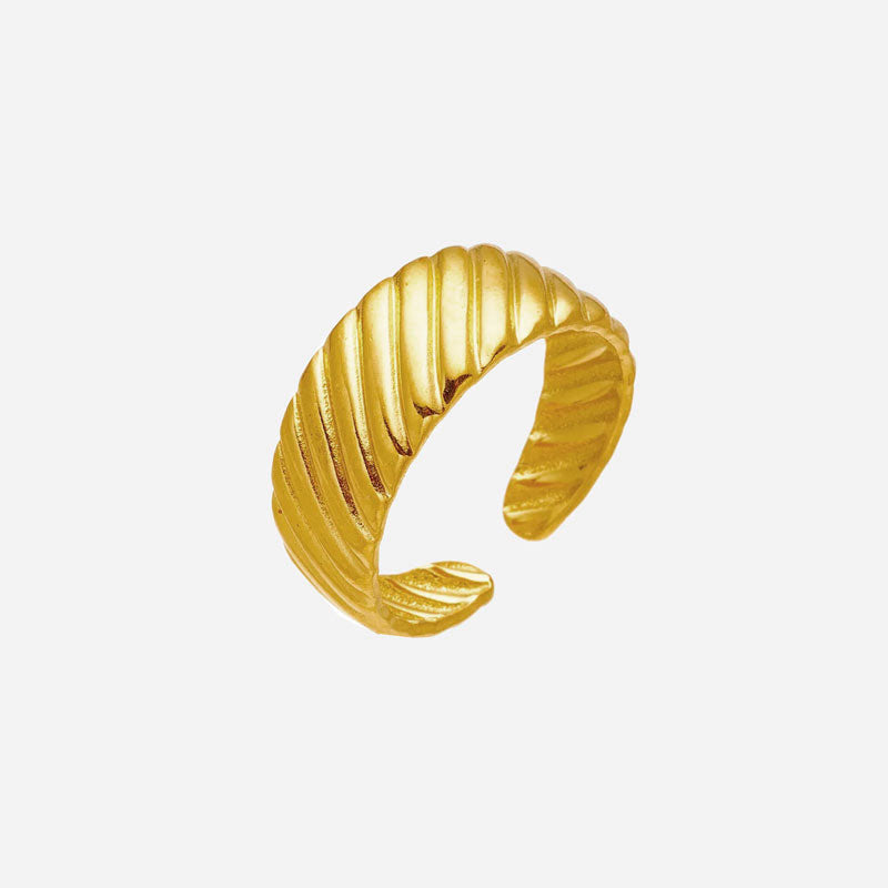 Riflad Ring | 18K Goud