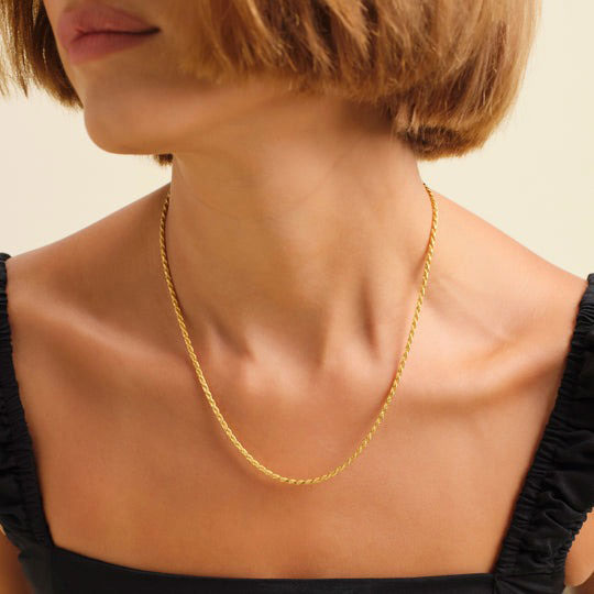 Rope ketting | 18K Goud 2mm