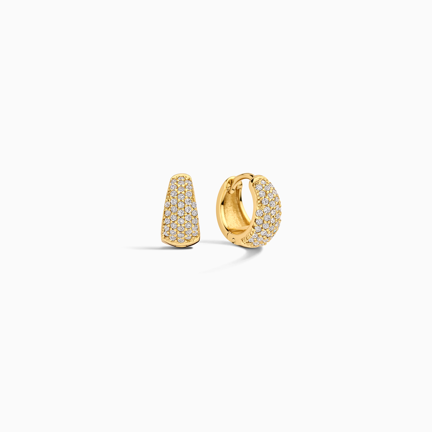 Rosa oorbellen | 18k Goud