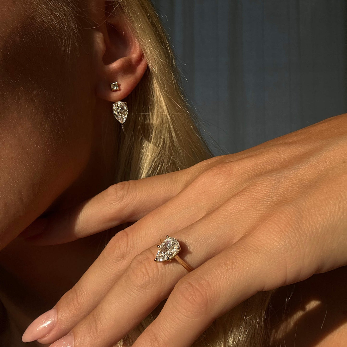 Peren Solitaire Ring – 14K Goud