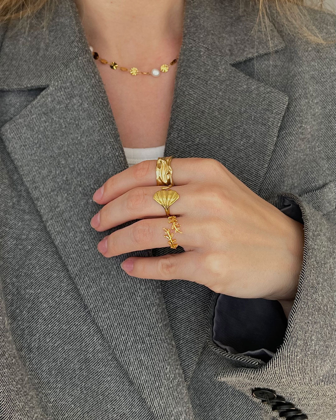 Rosa Big ring | 18K Goud