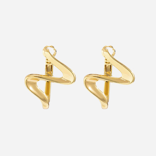 Wave Oorbellen | 18K Goud