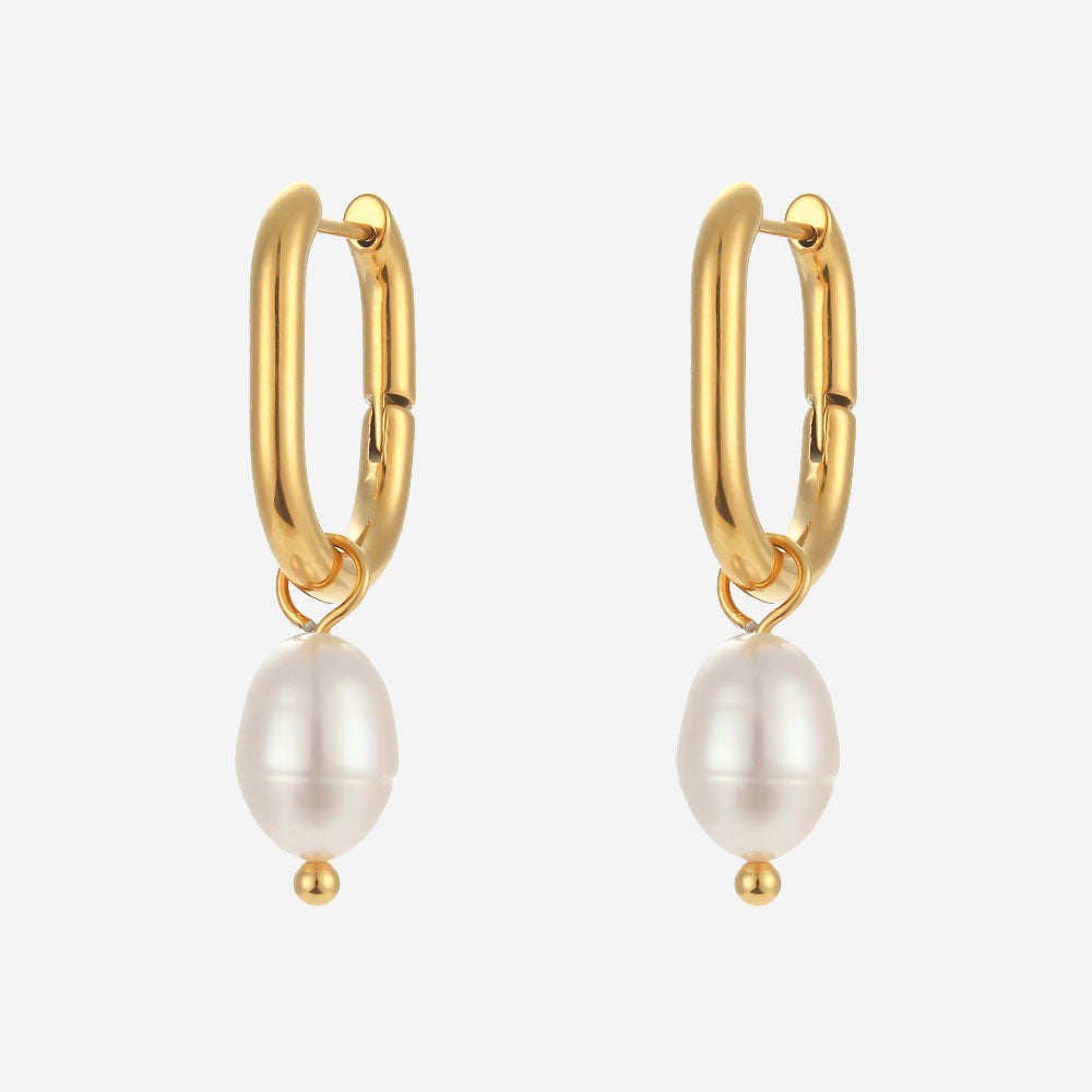Rosa oorbellen | 18K Goud
