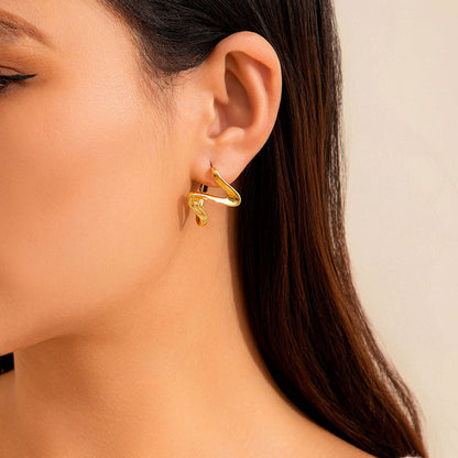 Wave Oorbellen | 18K Goud