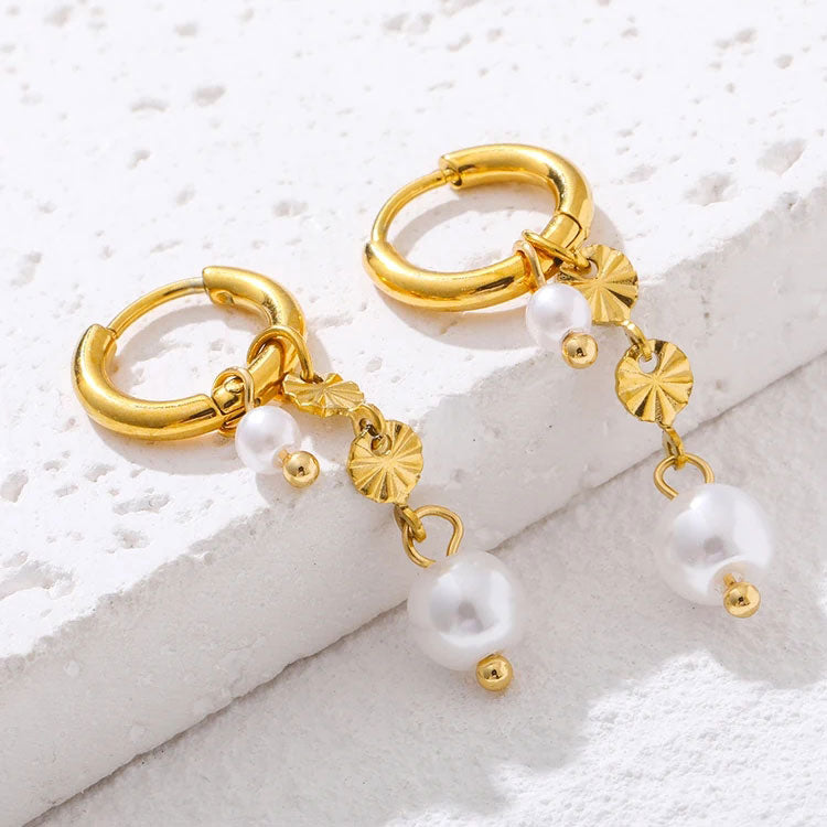 Sunburst oorbellen | 18K Goud