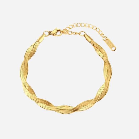 Twisted armband | 18K Goud 4mm