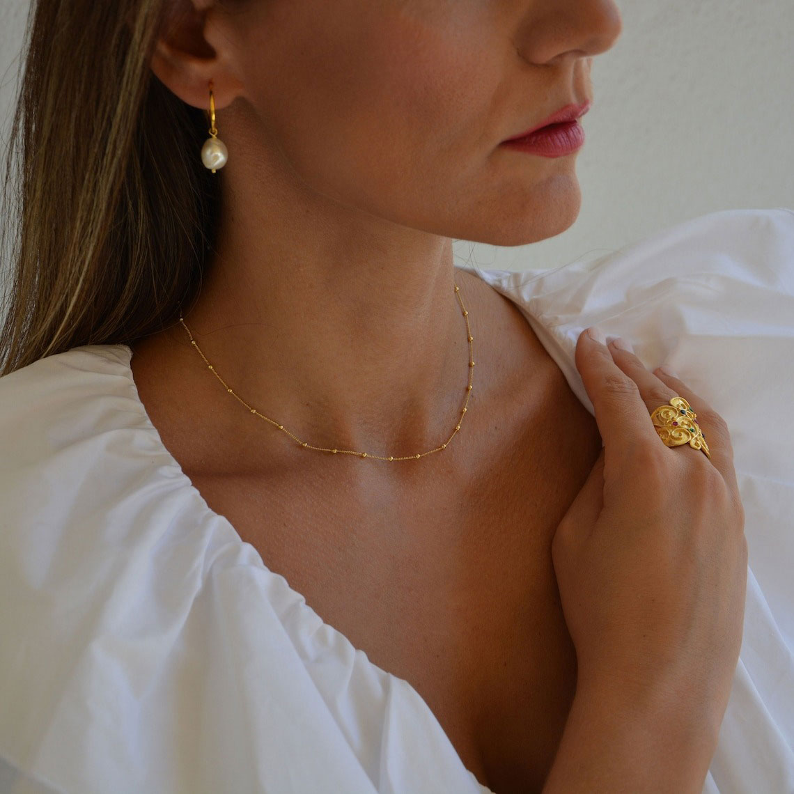 Elsa ketting | 18K Goud 2mm