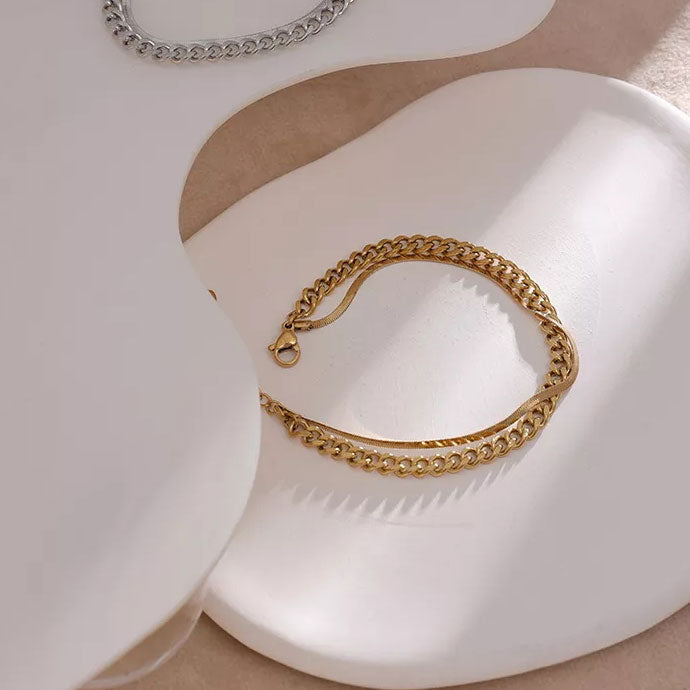 Cuban Armband |18K Goud 6mm