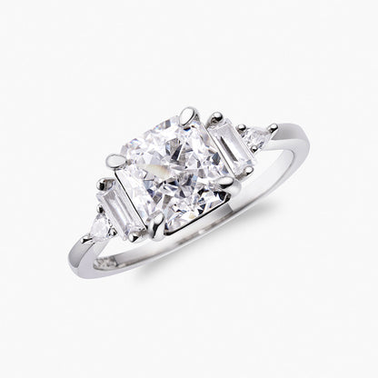 Verpulverd IJs Vierkante Ring – 14K Goud