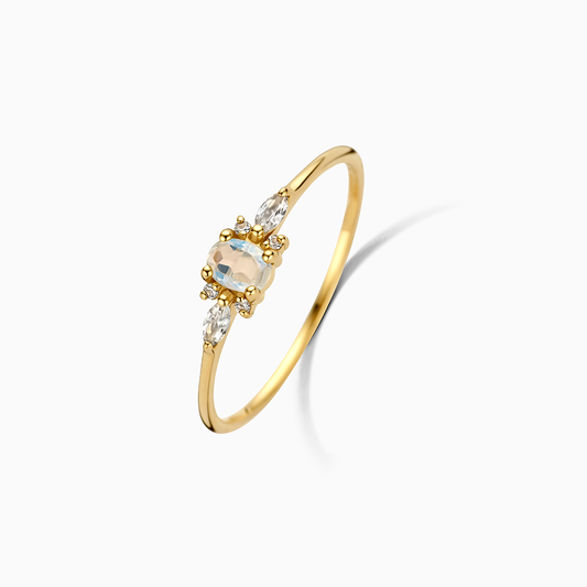 lila diamanten ring | 18k Goud