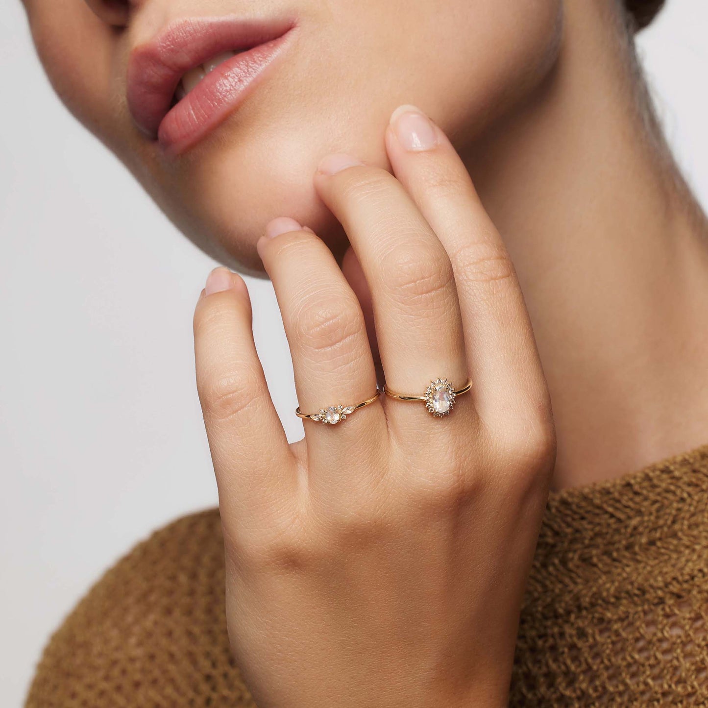 lila diamanten ring | 18k Goud