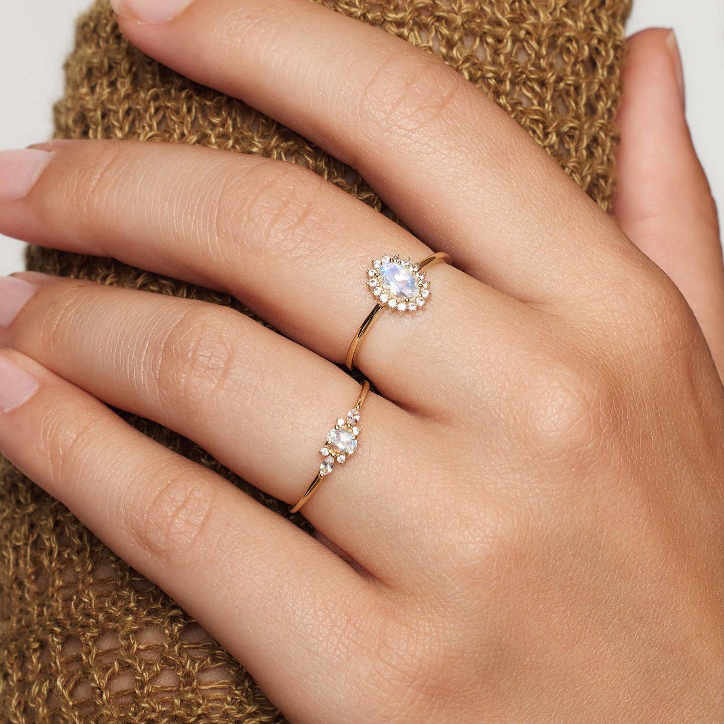 lila diamanten ring | 18k Goud