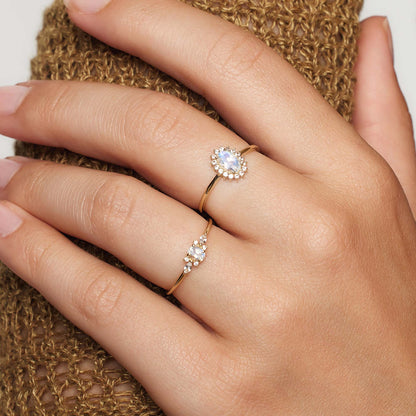 lila diamanten ring | 18k Goud