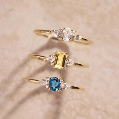 lila diamanten ring | 18k Goud