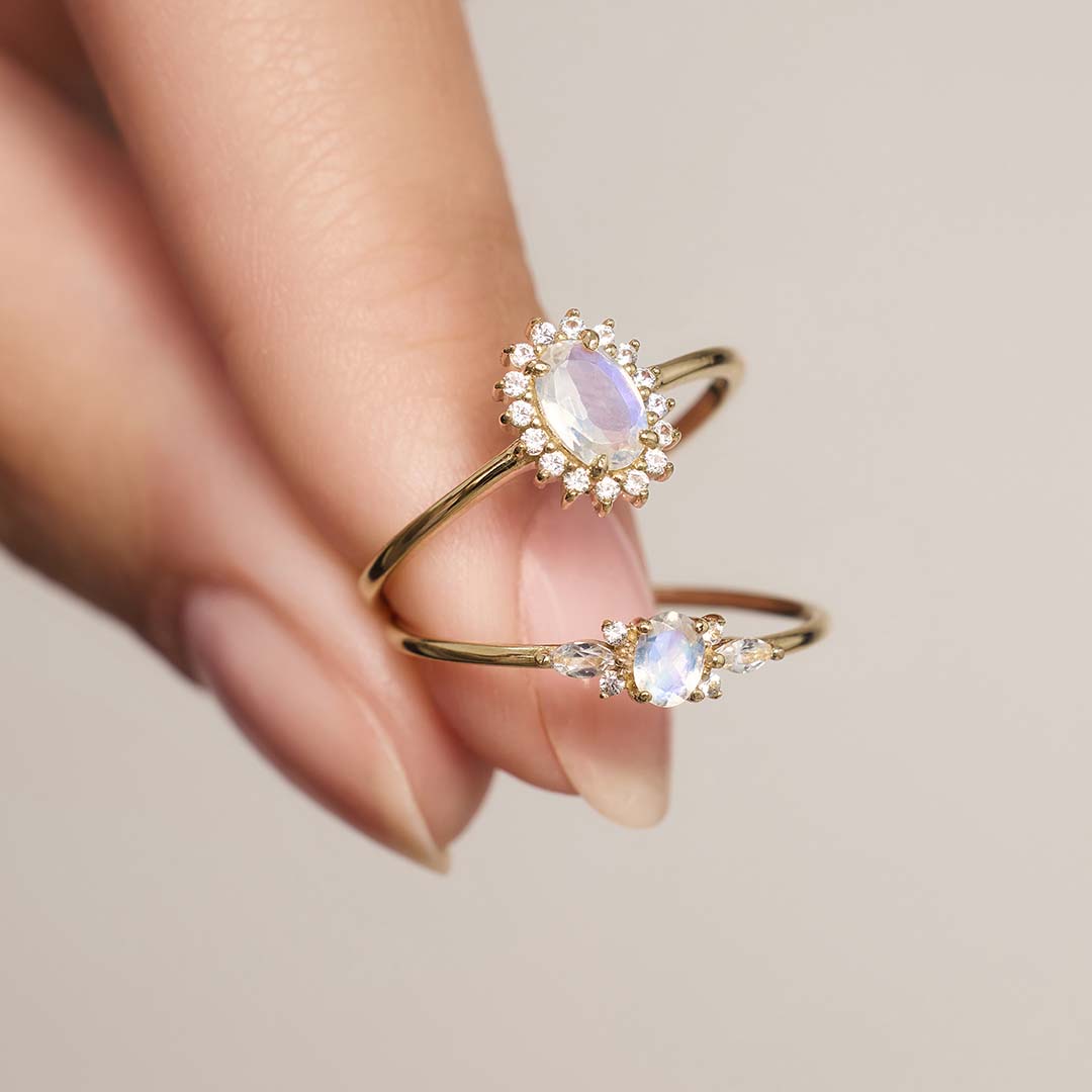 lila diamanten ring | 18k Goud