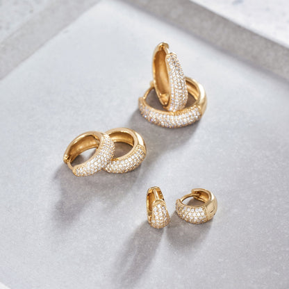 Rosa oorbellen | 18k Goud