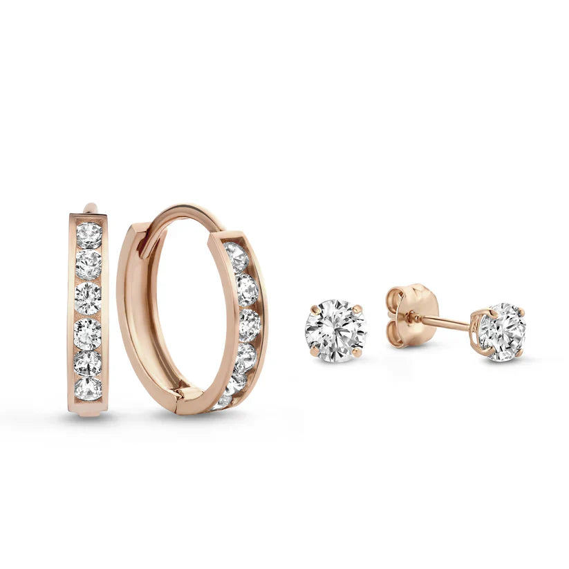 Dara Brillane Oorbellen Set | Goud 18k