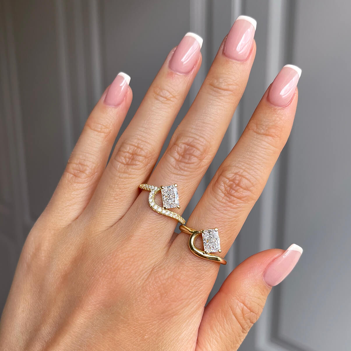 Pavé Vagues Ring – 14K Goud