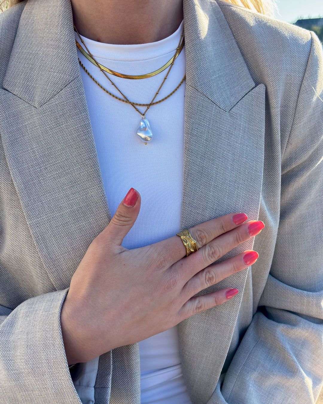 Rosa Big ring | 18K Goud