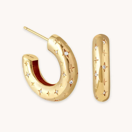 Sterren oorbellen | 18k Goud