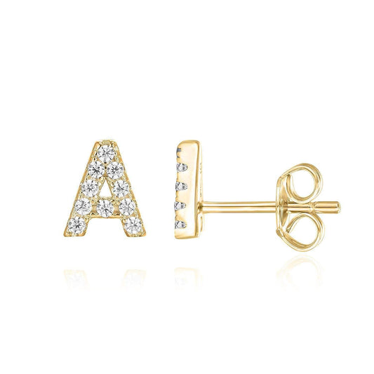 Letter Oorbellen | 18k Goud