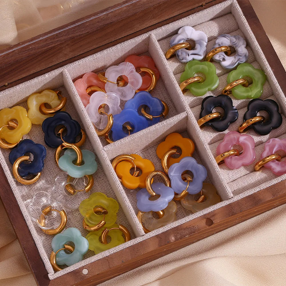 ZARA BLOESEM HOOP OORBELLEN
