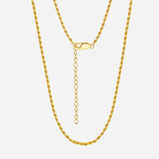 Rope ketting | 18K Goud 2mm