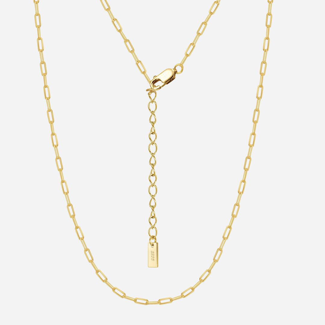 Small Paper ketting | 18K Goud 1.5mm