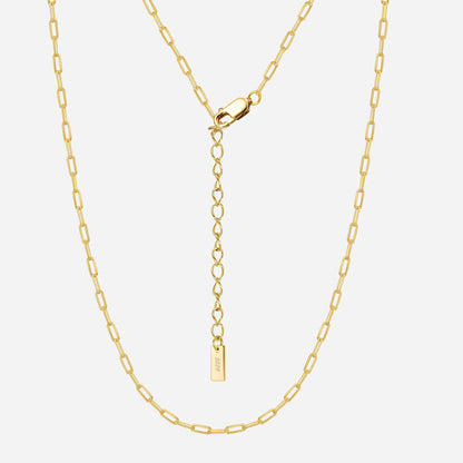Small Paper ketting | 18K Goud 1.5mm