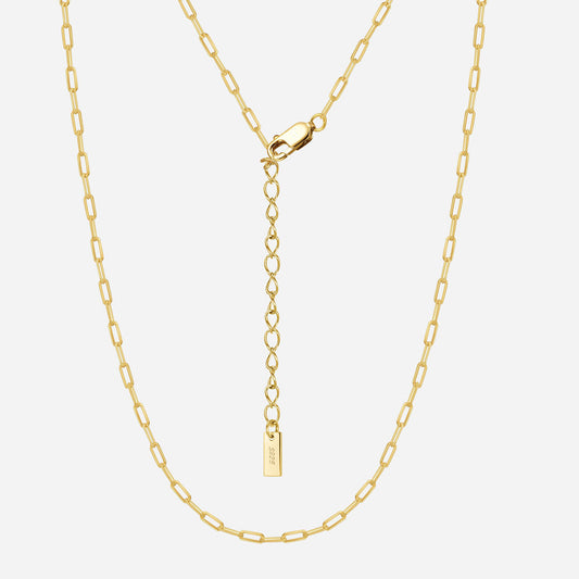 Small Paper ketting | 18K Goud 1.5mm