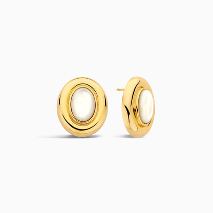 Oorbellen met knop | 18k Goud