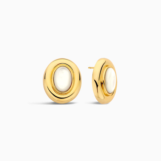 Oorbellen met knop | 18k Goud