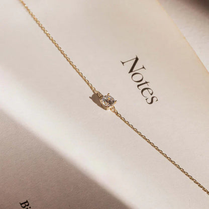 Cléa 14k gouden armband met moissaniet stenen