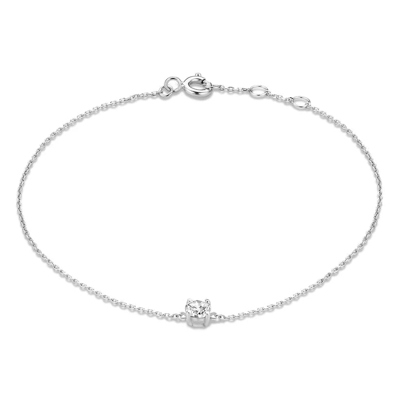 Cléa 14k gouden armband met moissaniet stenen