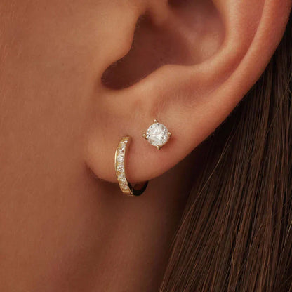 Dara Brillane Oorbellen Set | Goud 18k