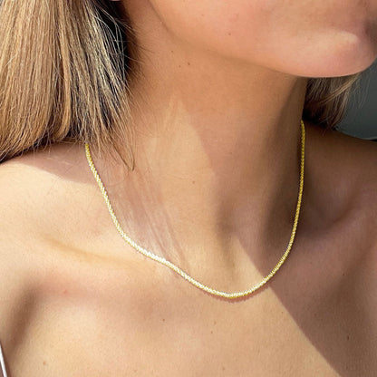 Beach ketting | 18K Goud 2mm