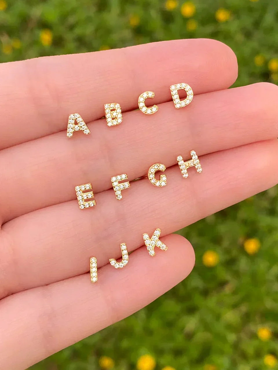 Letter Oorbellen | 18k Goud
