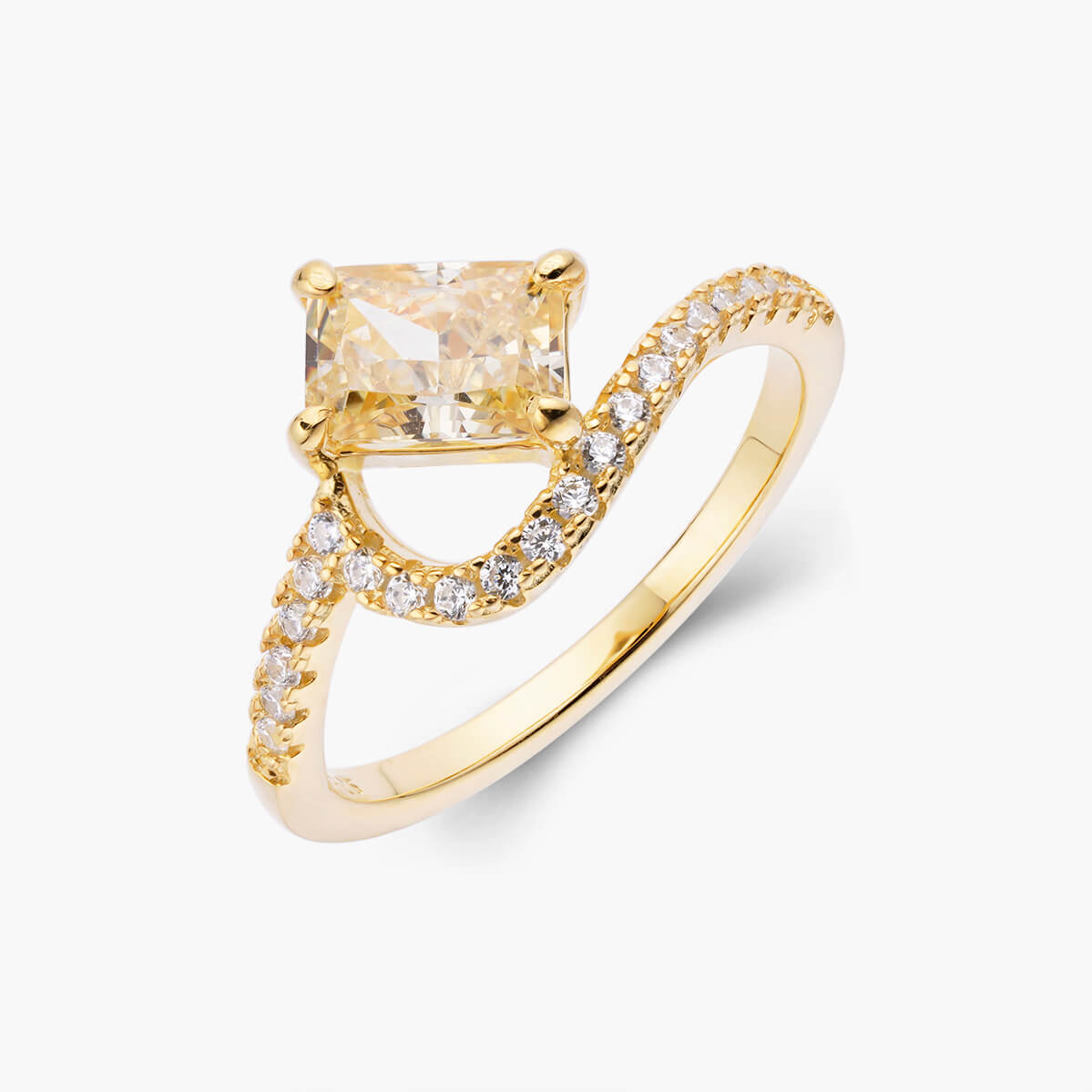 Pavé Vagues Ring – 14K Goud