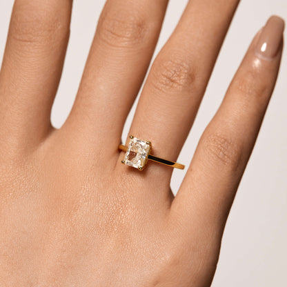 Stralende Solitaire Ring – 14K Goud