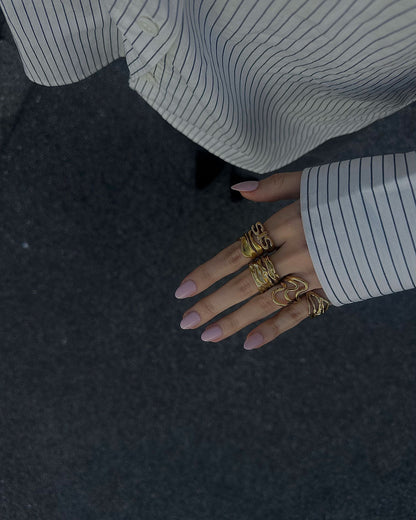 Rosa Big ring | 18K Goud