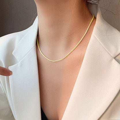 Beach ketting | 18K Goud 2mm